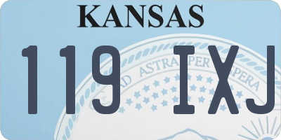 KS license plate 119IXJ