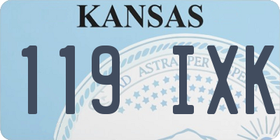 KS license plate 119IXK