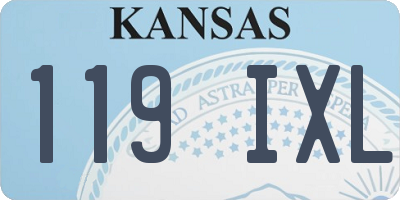 KS license plate 119IXL