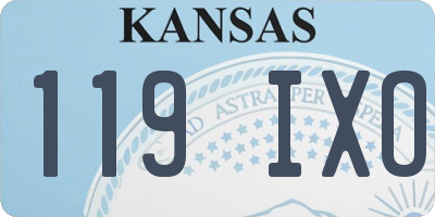 KS license plate 119IXO
