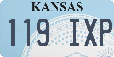 KS license plate 119IXP