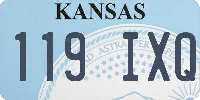 KS license plate 119IXQ