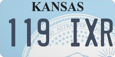 KS license plate 119IXR