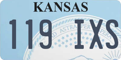 KS license plate 119IXS