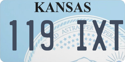KS license plate 119IXT
