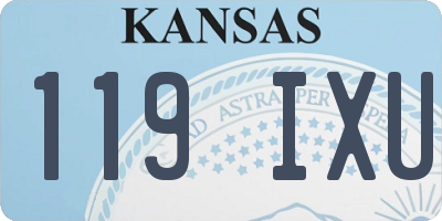 KS license plate 119IXU