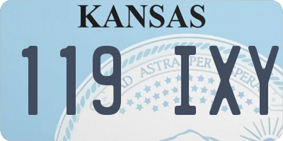 KS license plate 119IXY