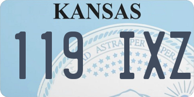 KS license plate 119IXZ