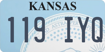 KS license plate 119IYQ