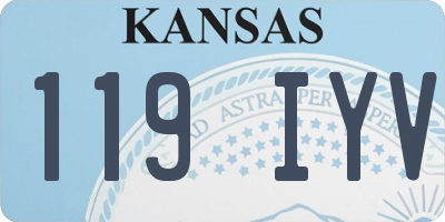 KS license plate 119IYV