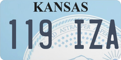 KS license plate 119IZA