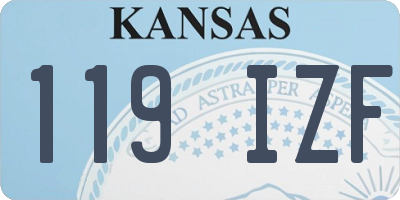 KS license plate 119IZF