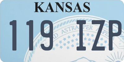 KS license plate 119IZP