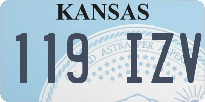 KS license plate 119IZV