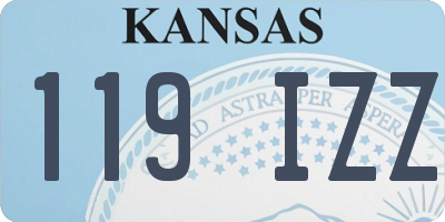 KS license plate 119IZZ