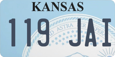 KS license plate 119JAI