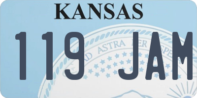 KS license plate 119JAM