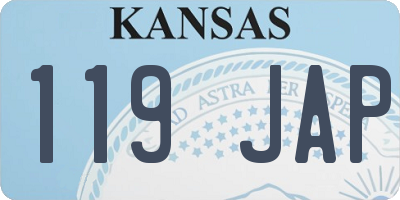 KS license plate 119JAP