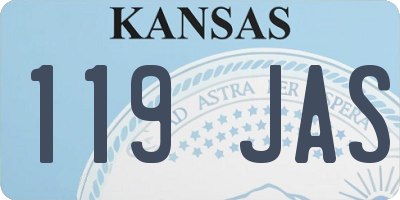 KS license plate 119JAS
