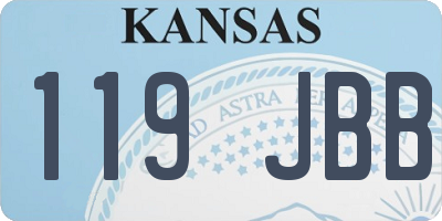 KS license plate 119JBB