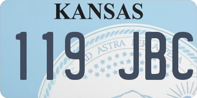 KS license plate 119JBC