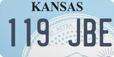 KS license plate 119JBE
