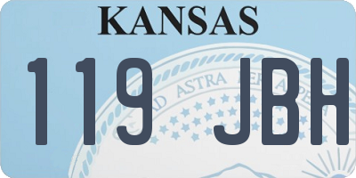 KS license plate 119JBH