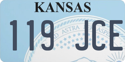 KS license plate 119JCE