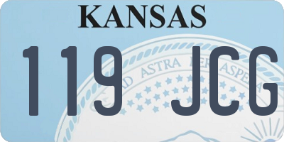 KS license plate 119JCG