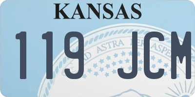 KS license plate 119JCM