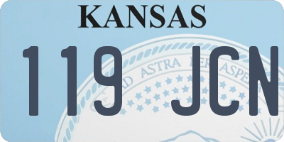 KS license plate 119JCN
