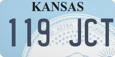KS license plate 119JCT