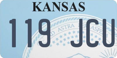 KS license plate 119JCU