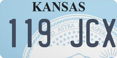 KS license plate 119JCX