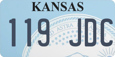 KS license plate 119JDC