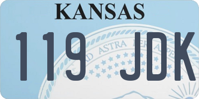 KS license plate 119JDK