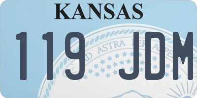 KS license plate 119JDM