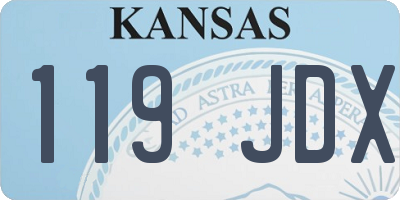 KS license plate 119JDX