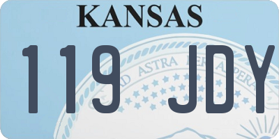 KS license plate 119JDY