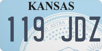 KS license plate 119JDZ