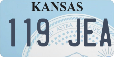 KS license plate 119JEA