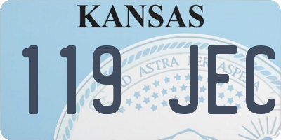 KS license plate 119JEC