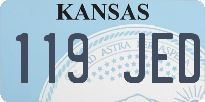 KS license plate 119JED