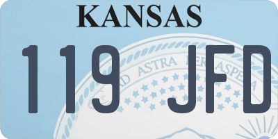 KS license plate 119JFD