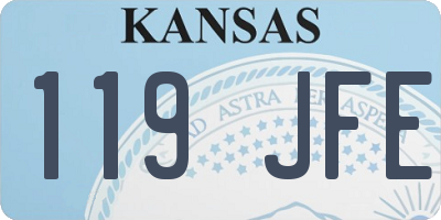 KS license plate 119JFE