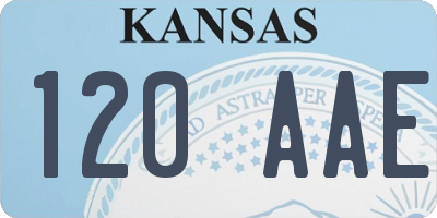 KS license plate 120AAE