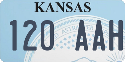 KS license plate 120AAH