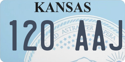 KS license plate 120AAJ