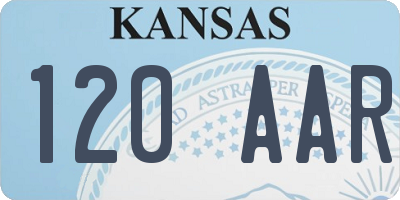 KS license plate 120AAR