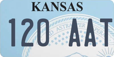KS license plate 120AAT